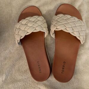 Super cute torrid sandals braided neutral